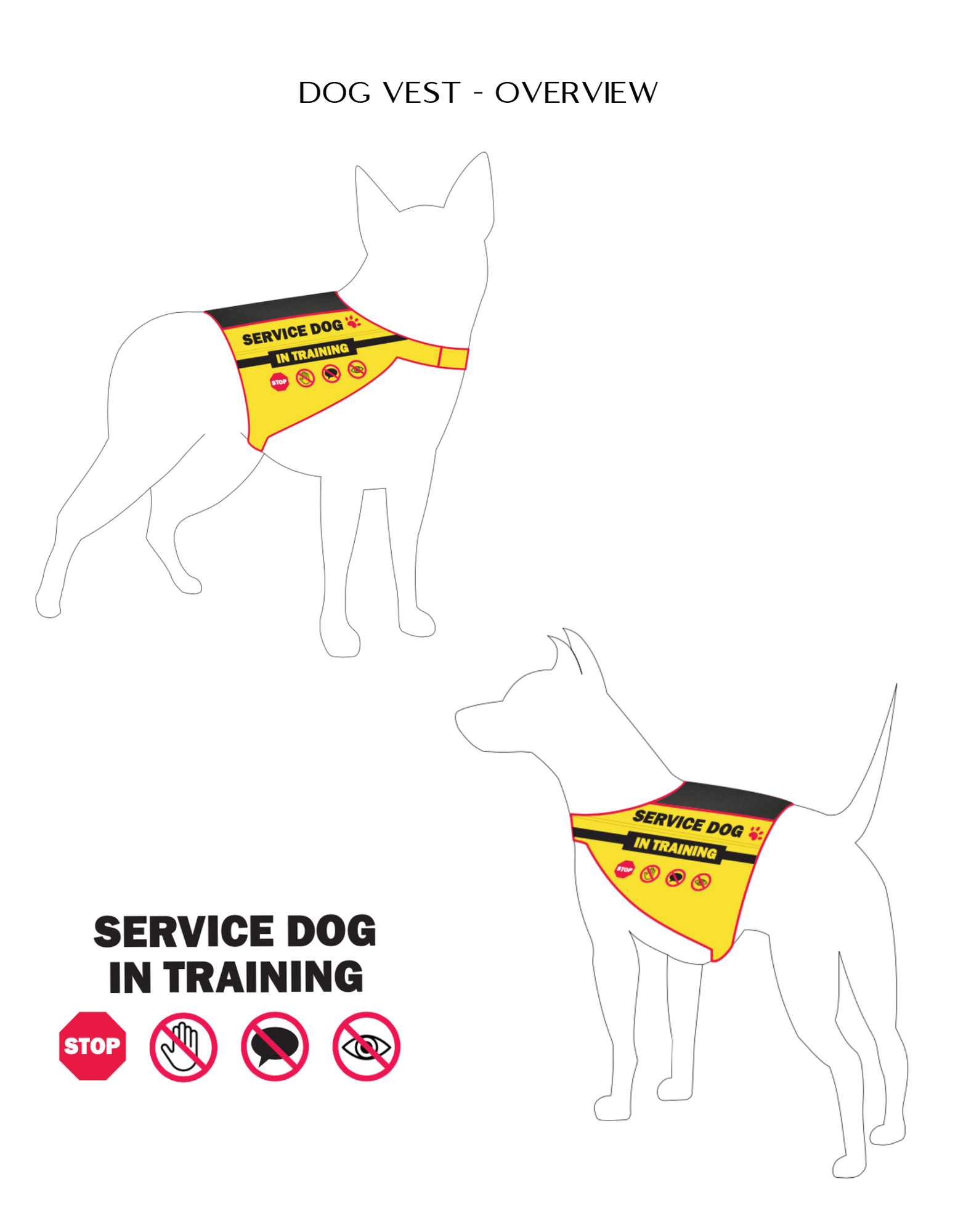 Service Therapy Dog Vest Custom BOOP